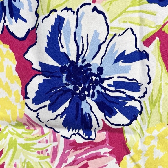 Rafaella Tummy Control Pull On Stretch Skort Skirt Pink Blue Yellow Floral XL - Picture 4 of 10